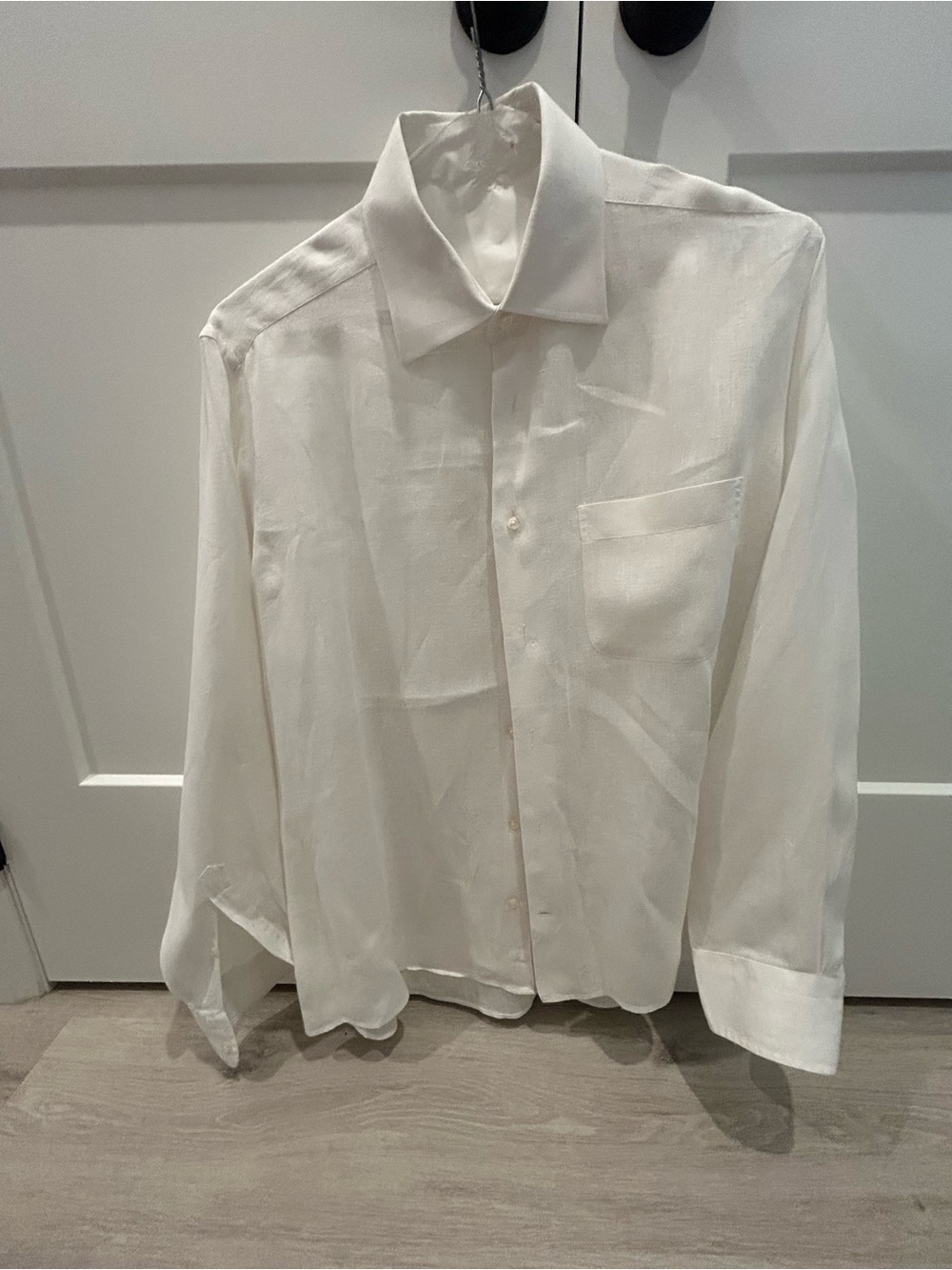 Classic White Men's Dress Shirt - Timeless Button-Down